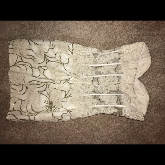 Mini White Formal Dress - Picture 5 of 6